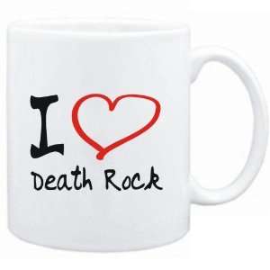  Mug White  I LOVE Death Rock  Music