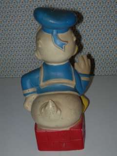 large Vintage Donald Duck bank  11 inches missing plug  