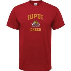    IUPUI Jaguars Cardinal Red Cheer Arch T Shirt: Sports & Outdoors