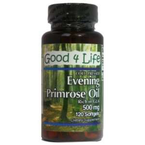  Evening Primrose Oil   Cold Pressed 500mg (120 softgels 