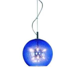  Nova Blue Crackle Ten Light Pendant Lamp