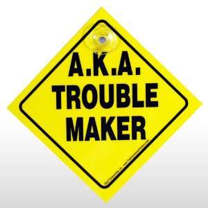  A.K.A. TROUBLE MAKER CAR SIGN: Toys & Games