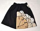 Anthropologie Floreat Black Lost Time Clock Skirt 0