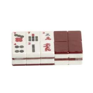   Mah Jongg Full Size Tiles with Chips, Bettor and Dice: Toys & Games