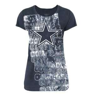   Dallas Cowboys Womens Tie Dye Slant Fitted T Shirt: Sports & Outdoors