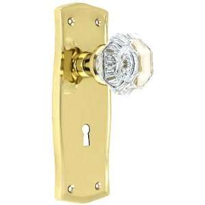 Mortise Lockset Antique. Prairie Design Lock Set With Waldorf Crystal 