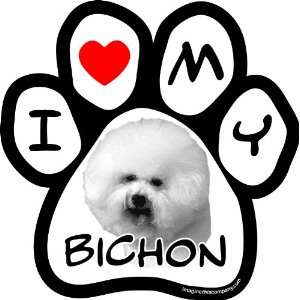   Inch by 5 1/2 Inch Car Magnet Picture Paw, Bichons: Pet Supplies