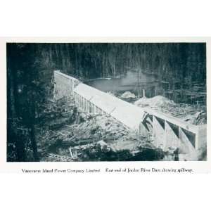 1915 Print Spillway Landscape Jordan River Dam Vancouver 