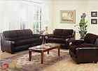 Monika Chocolate Sofa, LoveSeat & Chair Casual 3 Piece 