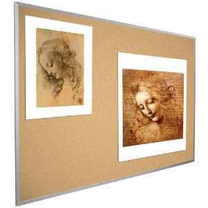   Natural Add Cork Tackboard with Aluminum Trim in Small and Large Sizes