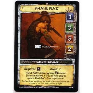  Conan CCG #010 Maul Rat Single Card 1U010: Toys & Games