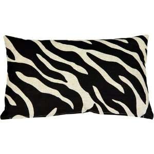    Pillow Decor   Linen Zebra Print 12x20 Throw Pillow