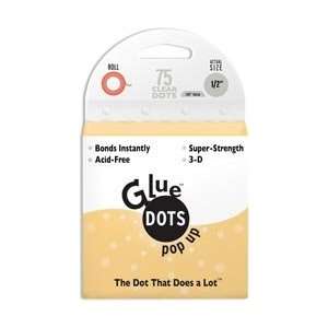  Glue Dots 1/2 Pop Up Dot Roll 75 Clear Dots: Home 