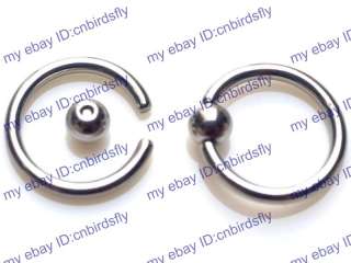 4styles 200pcs 316L surgical stainless steel body jewelry rings 