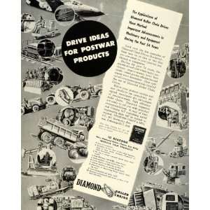  1944 Ad Diamond Chain Manufacturing War Products Equipment 
