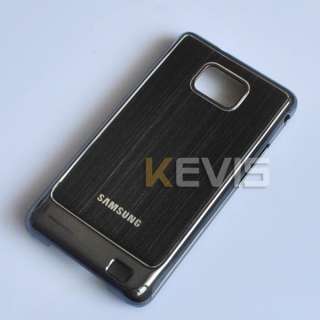 Luxury Metal Hard Back Cover Case For Samsung Galaxy S2 i9100 Black 