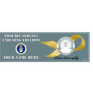  Air Force Enduring Freedom Bumper Sticker(Yellow Ribbon 