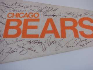 Chicago Bears Vintage Felt Pennant Football NFL Logo Helmet Signatures 