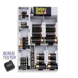  Battery Rack, Organizer By Domaine 2 pack Holds 40 