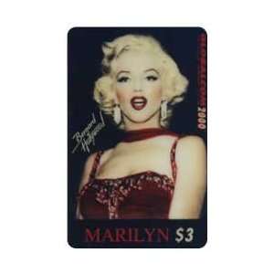 Marilyn Collectible Phone Card $3. Marilyn Monroe Christmas 1993 (Red 