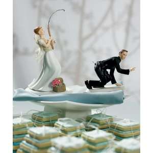   Fishing Mix and Match Cake Toppers   Caught Groom Caucasian Home