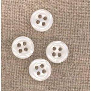  3/8 plastic shirt button white By The Each Arts, Crafts 