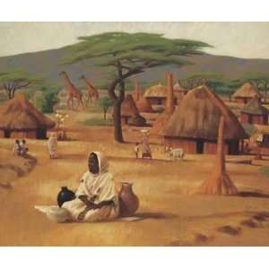  African Village (Canv)    Print: Home & Kitchen