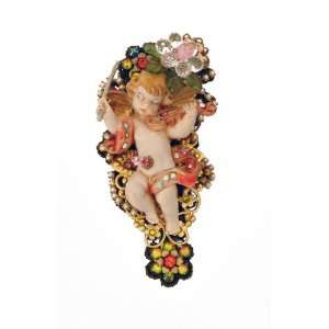 Very Unique and Outstanding Michal Negrin Brooch with a Singing Angel 