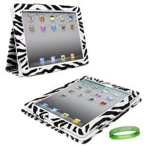  Zebra iPad Skin Cover Case Stand with Screen Flap and Sleep Function 