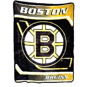  Boston Bruins Royal Plush Raschel NHL Blanket (800 Series 