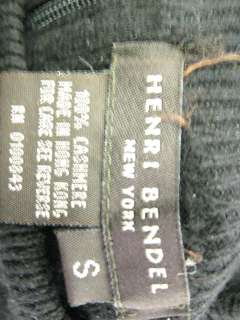 HENRI BENDEL Black Cashmere Turtleneck Sweater Top Sz S  