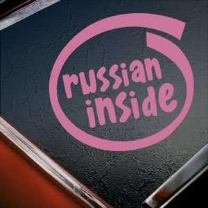  Russian Inside Pink Decal Car Truck Bumper Window Pink 