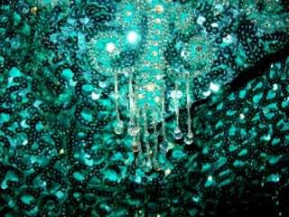 Mike Benet Formal Teal Green Sequins Sz. 4 Worn Once  
