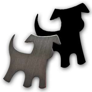  Three By Three Black & Stainless Dogs Shape Up! Magnets 