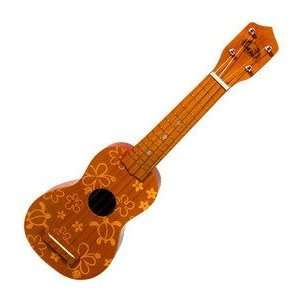  Hawaiian Ukulele Brown Turtle Floral 21 in. Kitchen 