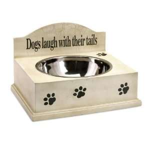  Dog Food Bowl   Dogs Laugh w/their Tails!: Kitchen 