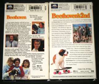 BEETHOVEN & BEETHOVENS 2nd VHS Movie Set, Universal Studios   Charles 
