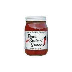 Bone Suckin BBQ Sauce Hot, 16 Ounce Jar  Grocery 