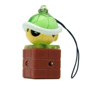   Mario Light Up Mascot Charm Figure   Green Turtle Shell w/ Brown Block