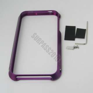   aluminium Metal Frame Case shell Bumper for Apple iPhone 4 4S PURPLE