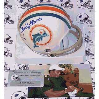  Mercury Morris Autographed Mini Helmet   2 Bar T B Sports 