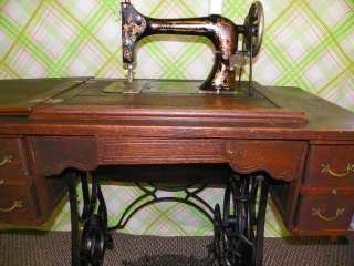 Vintage The Bartlett OVB Treadle Sewing Machine Rare  