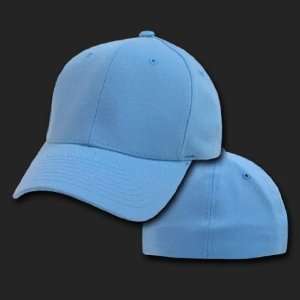  SKY BLUE BASEBALL FLEX FIT FITTED CAP HAT 