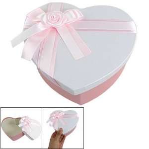    Pink Floral Print Heart Shape Jewelry Watch Gift Box: Beauty