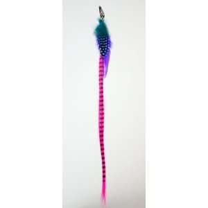   Feather Hair Extensions In Turquoise, Blue, Purple and Pink: Beauty