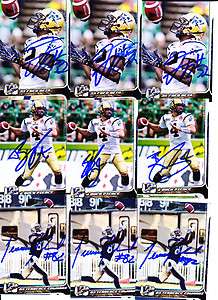 2010 Extreme CFL Terrence Edwards Signed Card BOMBERS  