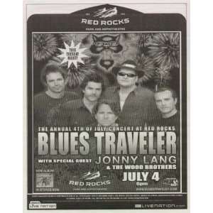  Blues Traveler Jonny Lang Denver Newspaper Poster Ad