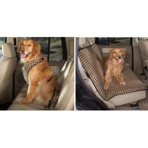   Houndstooth Car Harness WITH MATCHING CAR SEAT COVER