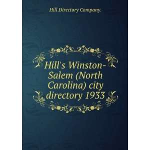  Hills Winston Salem (North Carolina) city directory 1933 