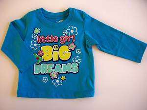 TCP LITTLE GIRL BIG DREAMS TURQUOISE T SHIRT TOP NWT  